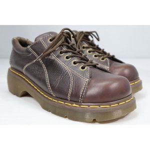 Rare! Vintage Dr. Martens Daisy 12283 Brown Leather 90s Chunky Womens 9 Oxfords